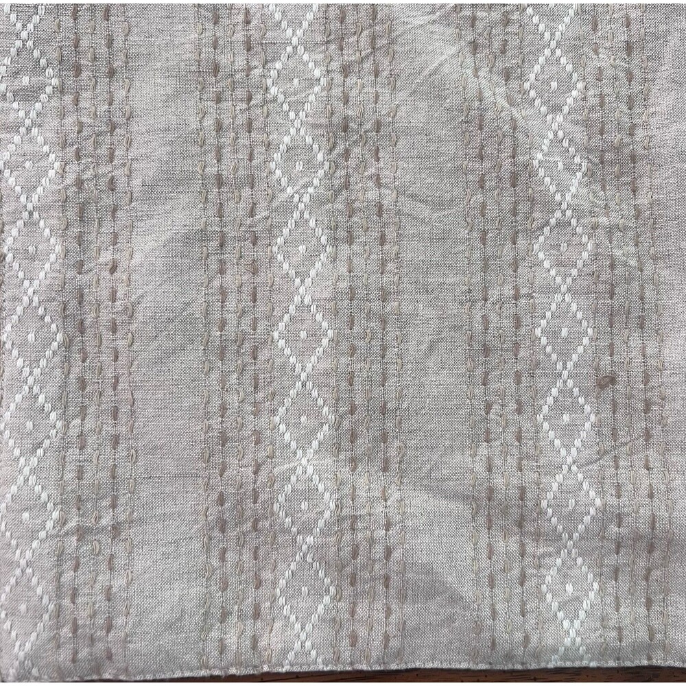 Set Of 4 Threshold Embroidered Cotton Linen Placemats With Tassels - Picture 2 of 5
